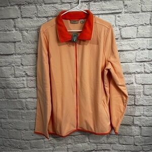 L.L Bean Women's Feather Fleece, Full-Zip jacket  size 1X sunrise peach